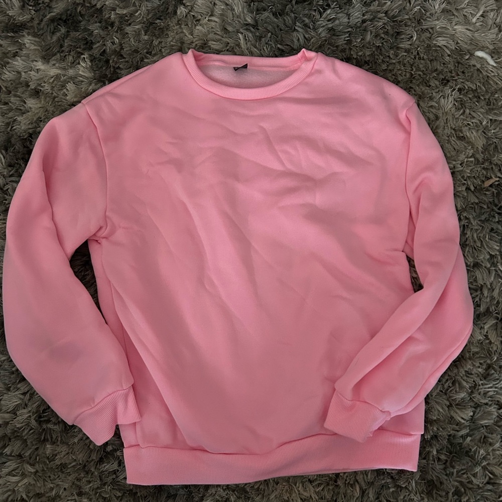 SHEIN Soft Pink Crewneck Sweater